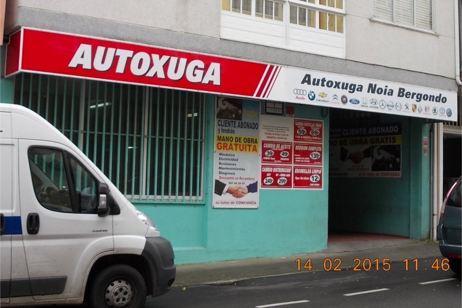 Fachada del Taller de Autoxuga Noia Bergondo en Noia