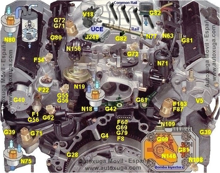 G28  Transmisor (rpm) régimen motor