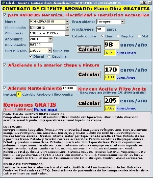 Contrato cliente abonado para coches