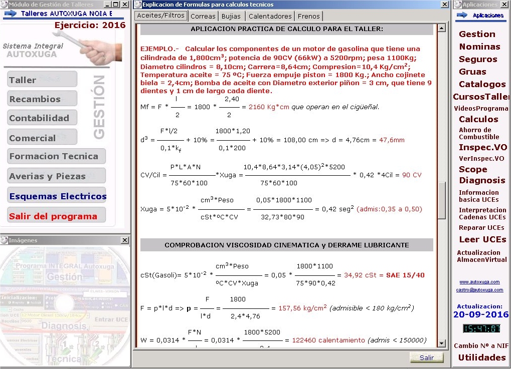 Aplicacion practica para calculo piezas de un motor