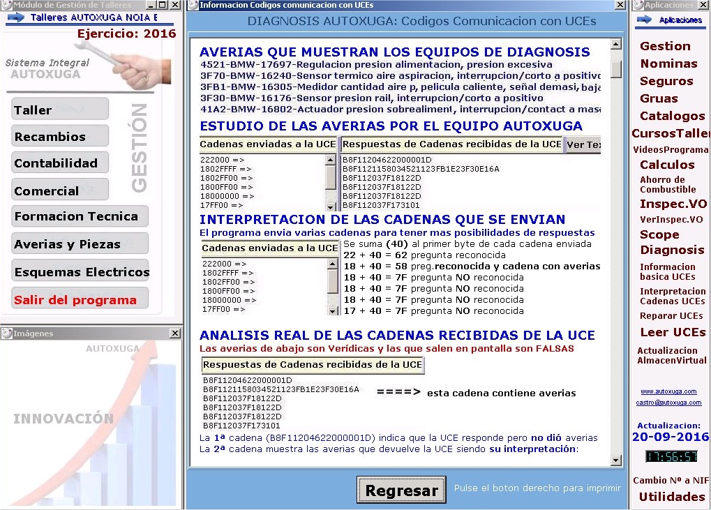Averias que muestran los equipos de diagnosis