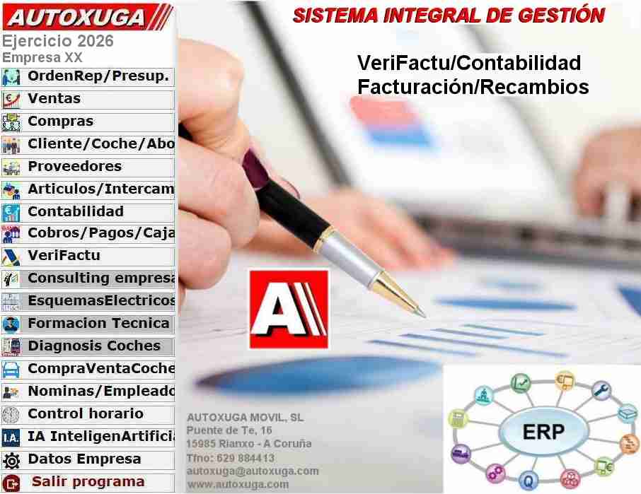 Demo Programa Autoxuga con VeriFactu y Factura Electronica