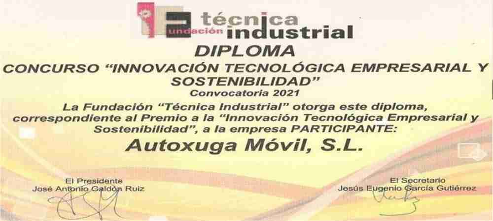 Diploma de Innovación Tecnológica Empresarial y sostenibilidad de Autoxuga