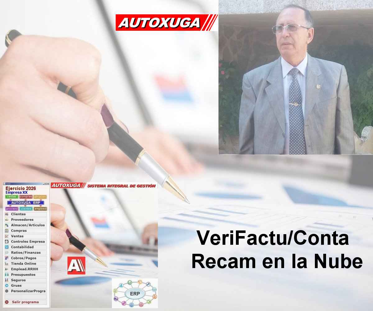 Pantalla del programa Autoxuga y foto del apoderado