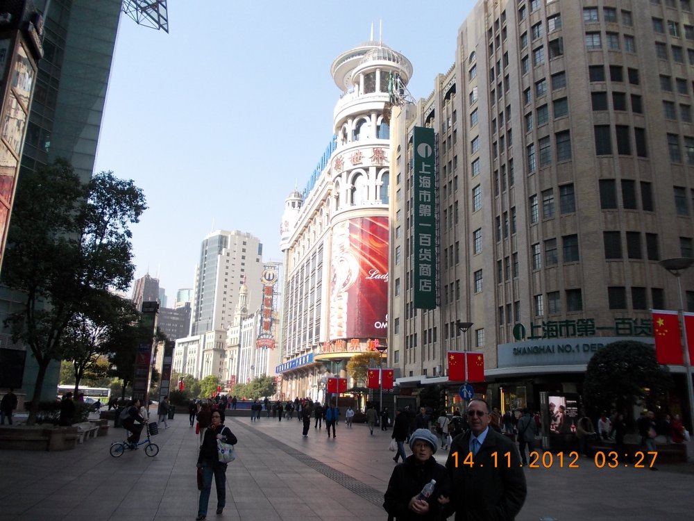 Foto de una calle de Shanghai a la maana