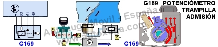 Esquema electrico de G169 Potenciómetro trampilla admisión
