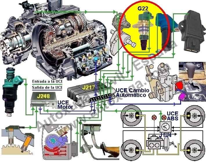 G22  Transmisor  velocidad Hall cambio