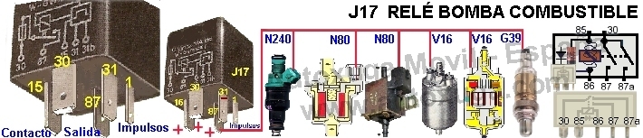 Esquema electrico de J17  Mdulo-Rel bomba combustible