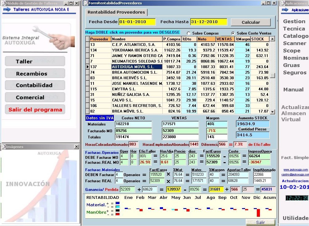 Facturacion de una empresa con controles mensuales