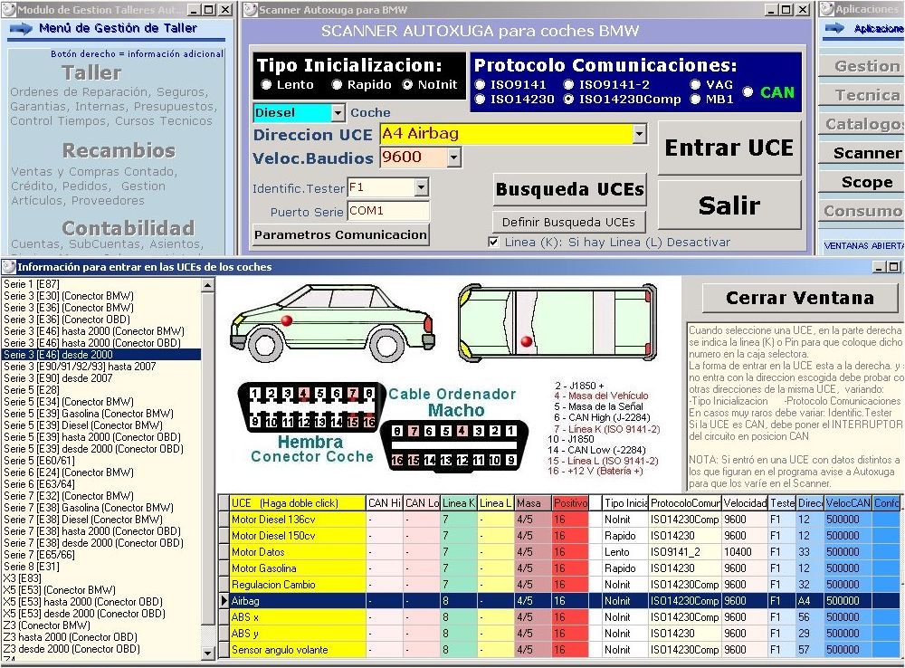 Ubicacion conector OBD2 coche