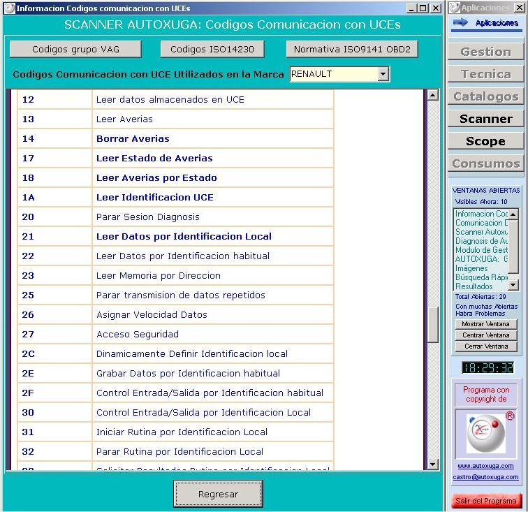 Comunicacion UCEs Protocolo ISO14230