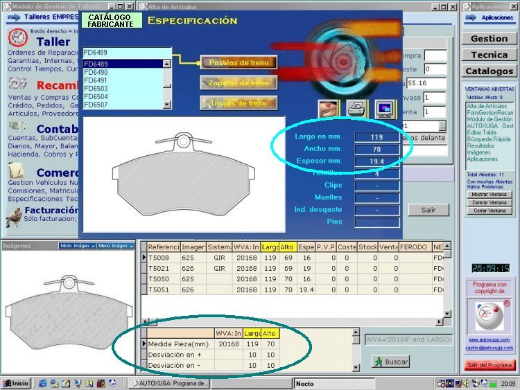 Informaciones tecnicas automovil