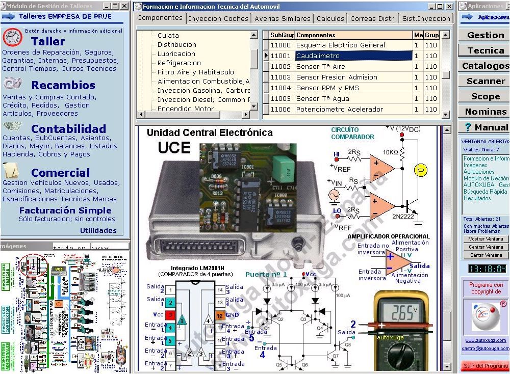 Unidad central electronica con circuito comparador