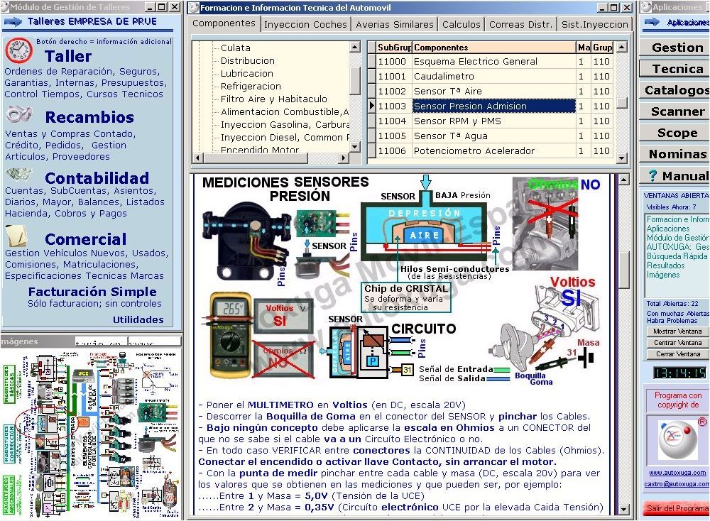 Informacion tecnica de componentes coches