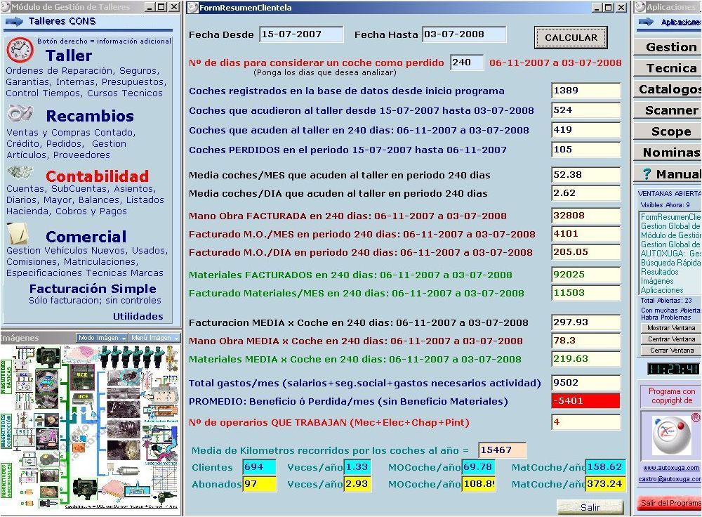 Control global de la facturacion por meses