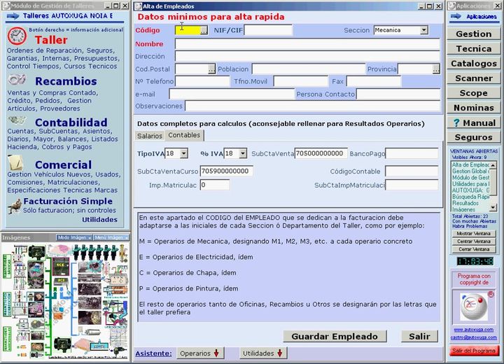 n la alta de los empleados debe ponerse 