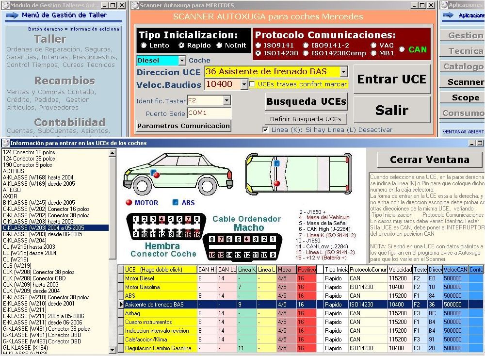 Forma de entrar en un mercedes al asistente de frenado BAS