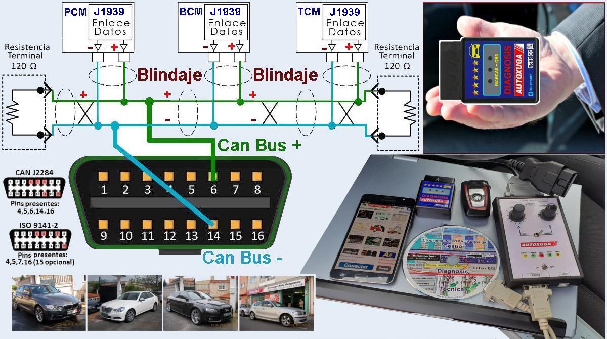 Adaptadores solo para OBD y el de Autoxuga para Marcas+OBD