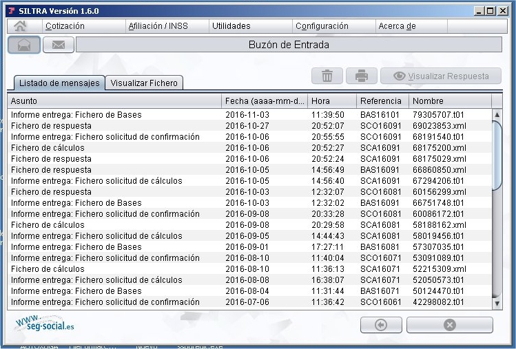 Ficheros SILTRA de la Seguridad Social