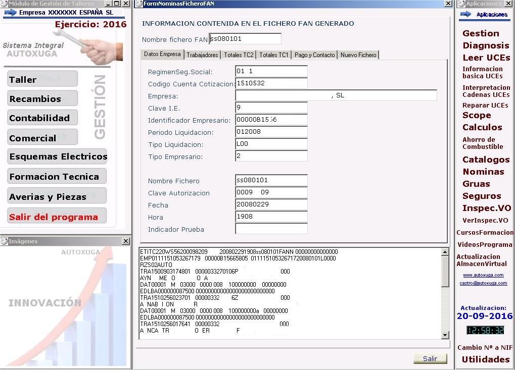 Envio fichero nominas y cotizaciones a la seguridad social