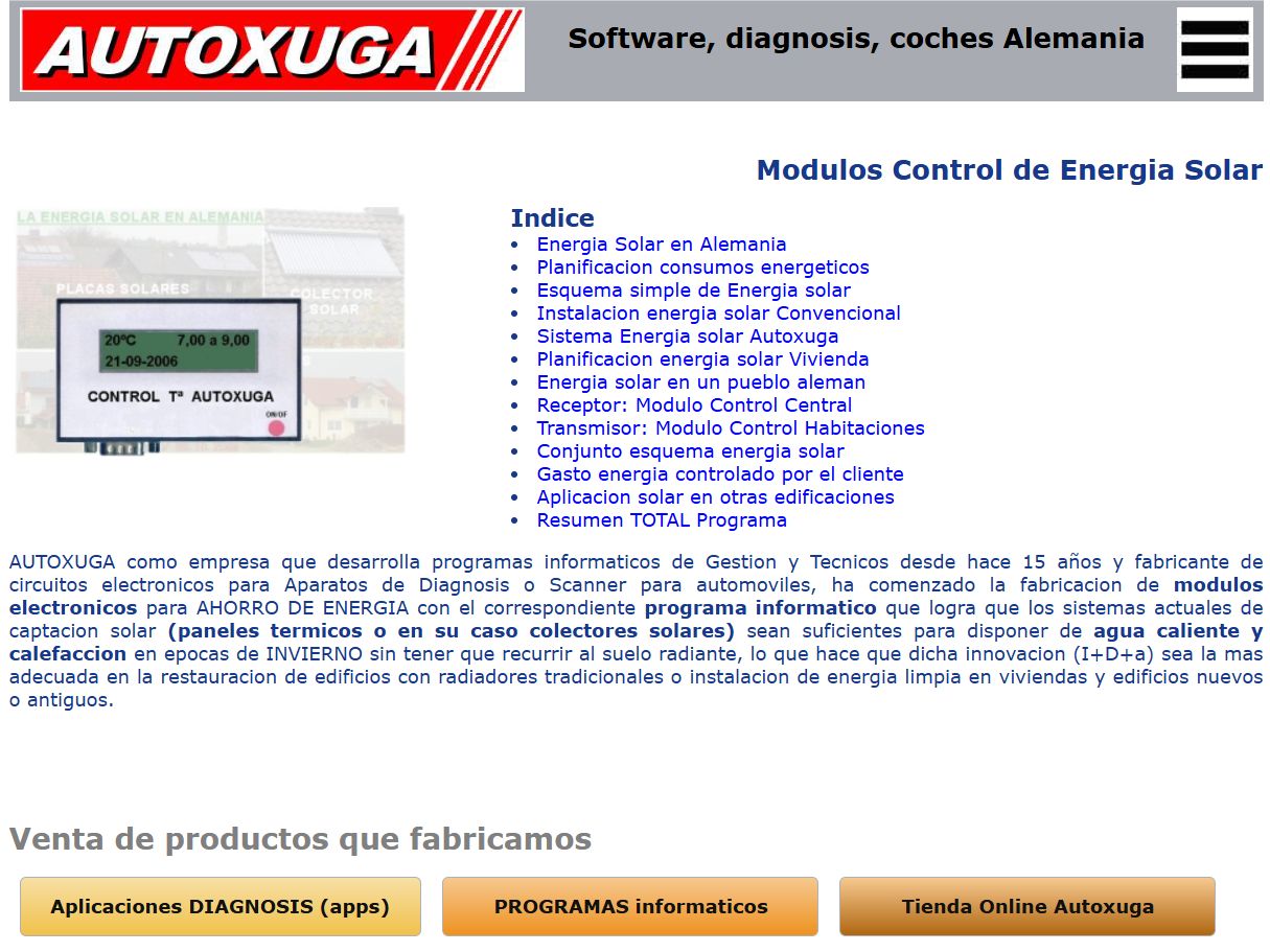 Web Autoxuga año 2005
