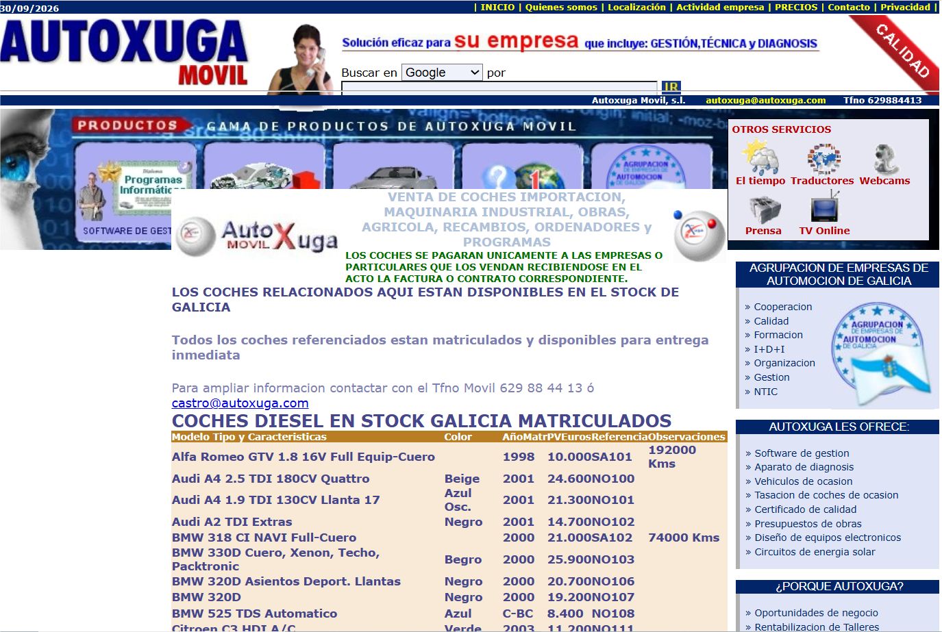 Web Autoxuga año 2007