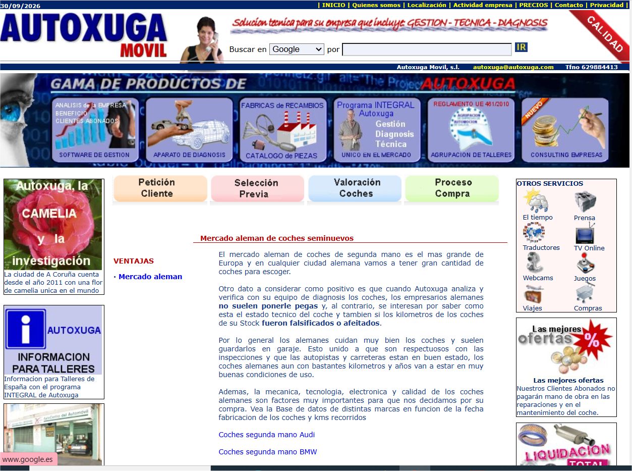 Web Autoxuga año 2008