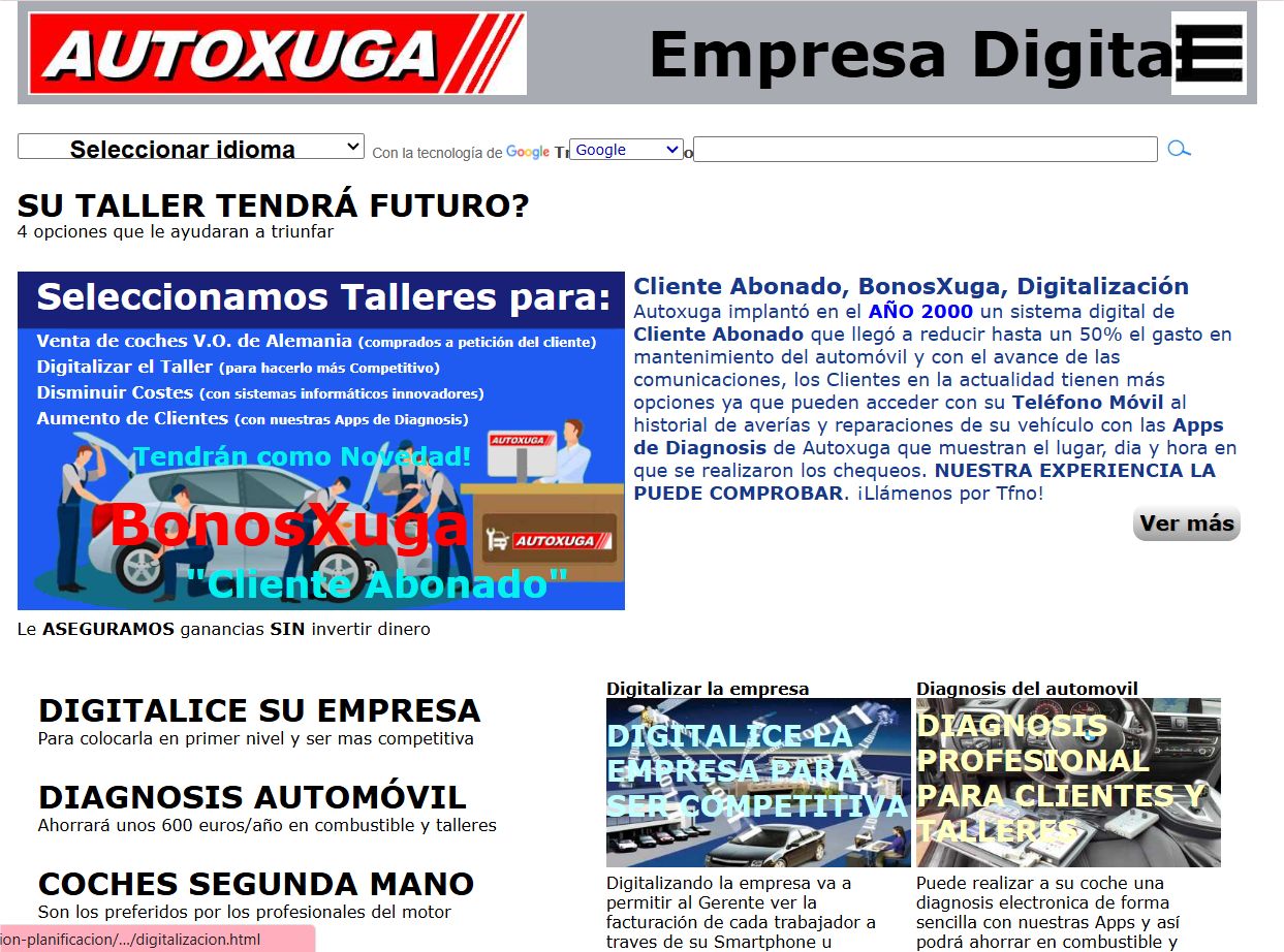 Web Autoxuga año 2021