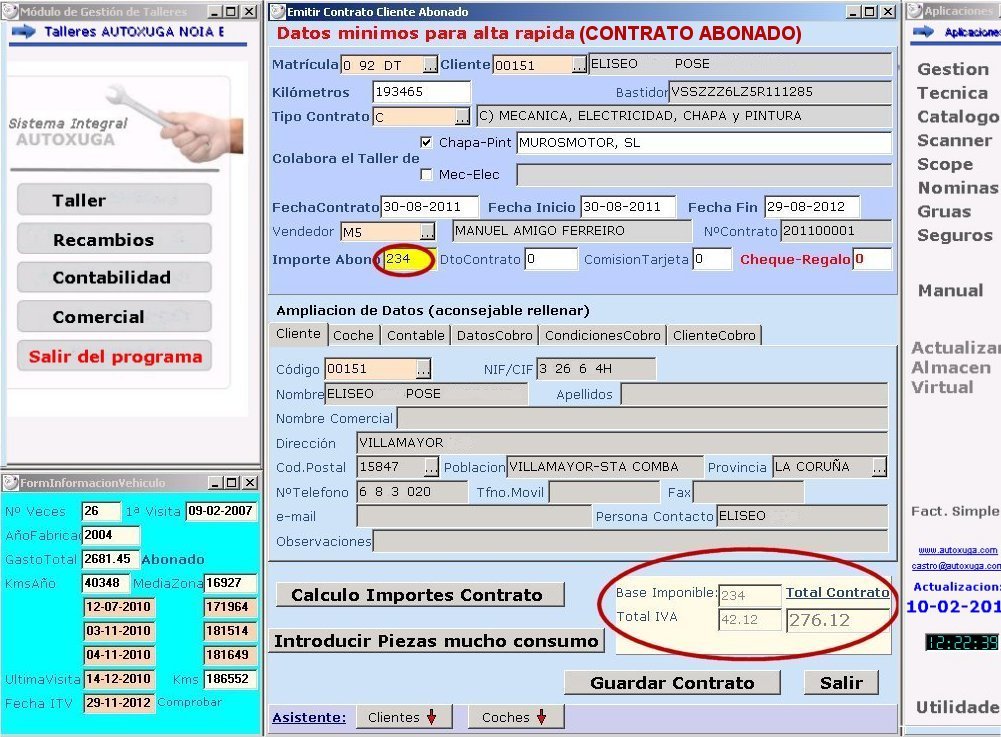 Emitir contrato de cliente abonado