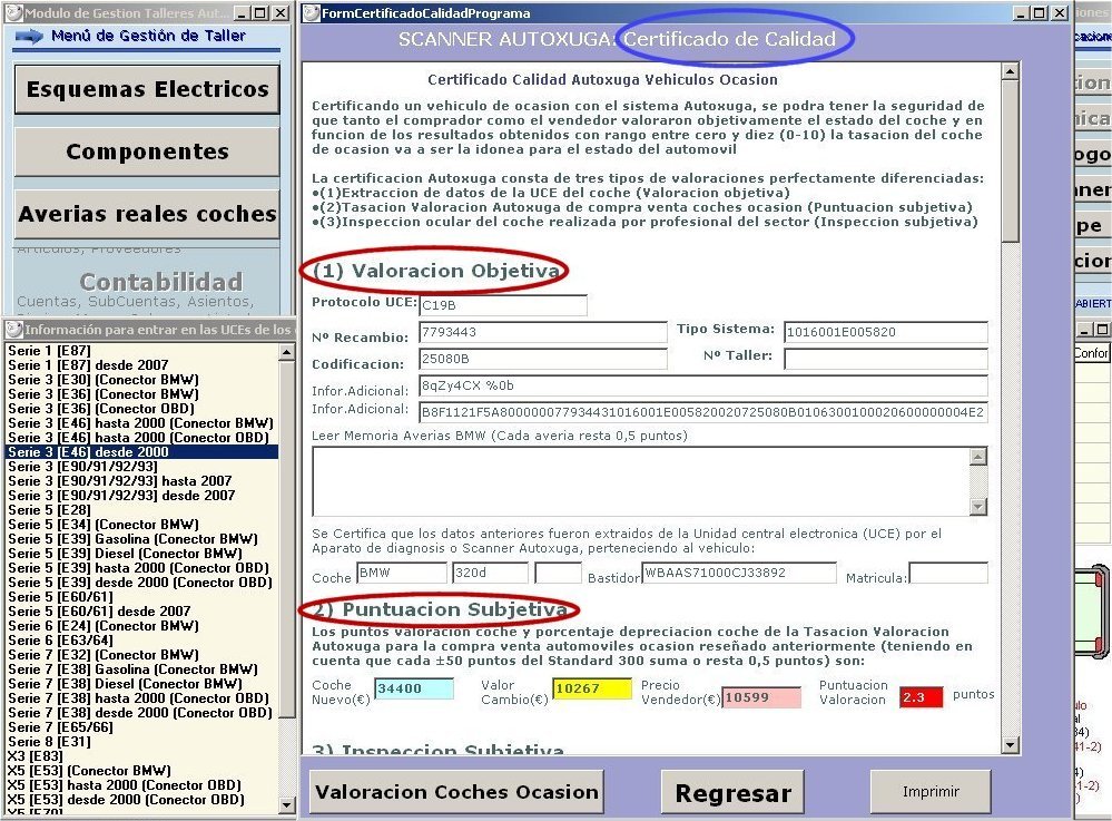 Datos que utiliza escaner Autoxuga