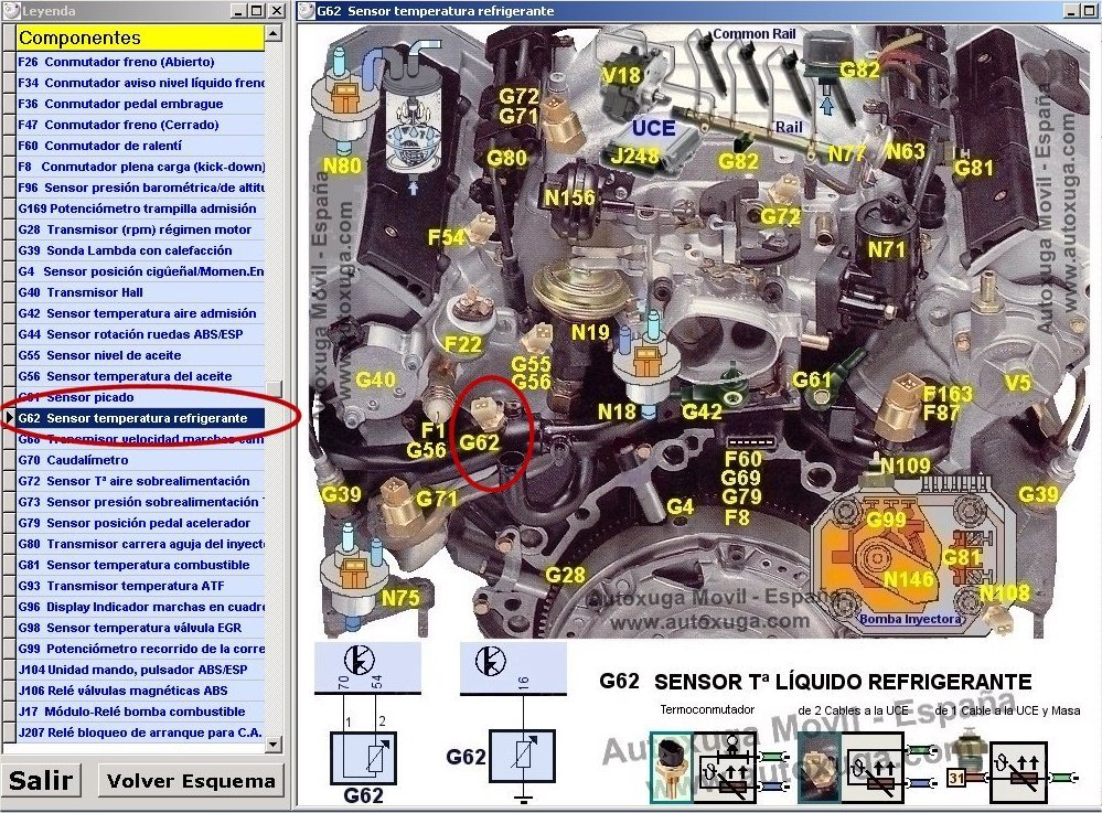 Localizacion de componentes en los motores