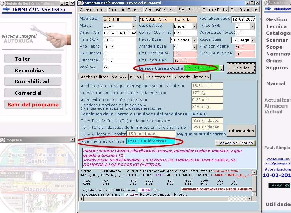 Calculo del ancho de una correa de distribucion