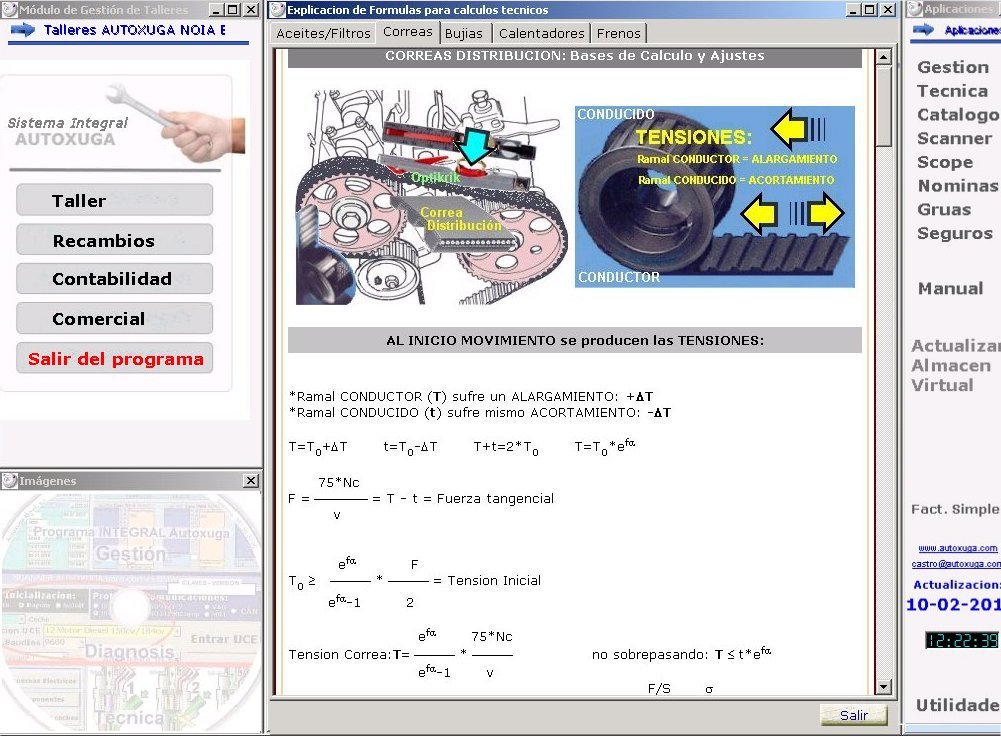 Formulas calculo correas distribucion segun las tensiones