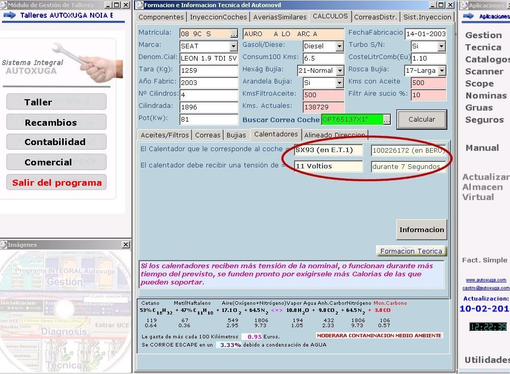 Calculo de los calentadores de los motores