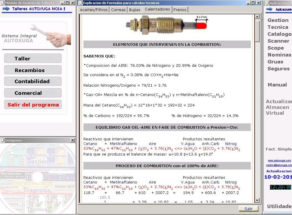 Formulas termodinamicas de aplicacion a calculos calentadores