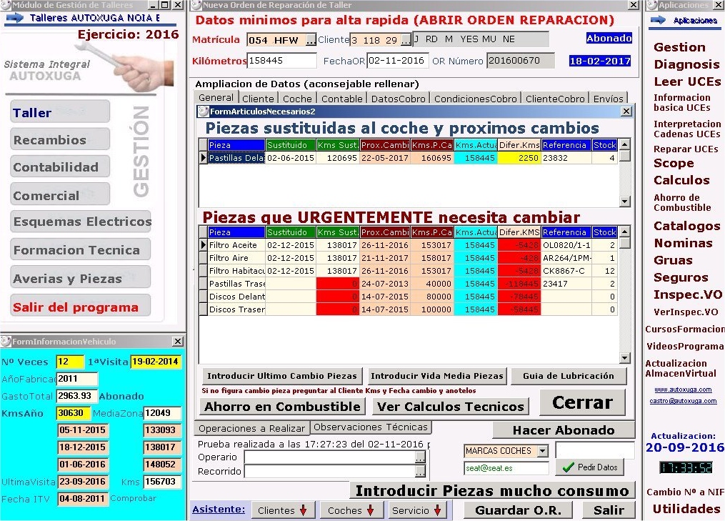 Piezas que urgentemente hay que cambiar en un coche