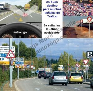Demasiadas señales de trafico en carreteras españolas